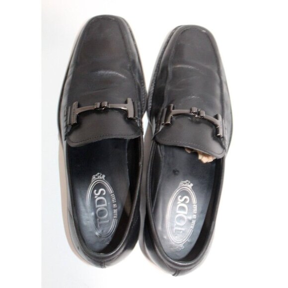 Men\'s TODS Signature Horse Bit Loafers 5.5 US 6.5 Black Leather Slip On Shoes main image 6